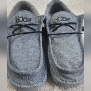 Hey Dude Men's Wally L Stretch shoes in the Steel color